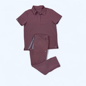 FIGS SCRUB SET MAUVE NALA TOP YOLA BOTTOMS